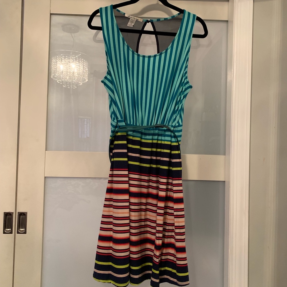 NWOT; American Rag Striped Belted Dress